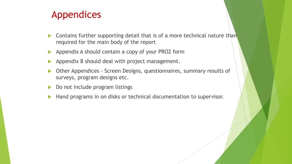 appendices 1