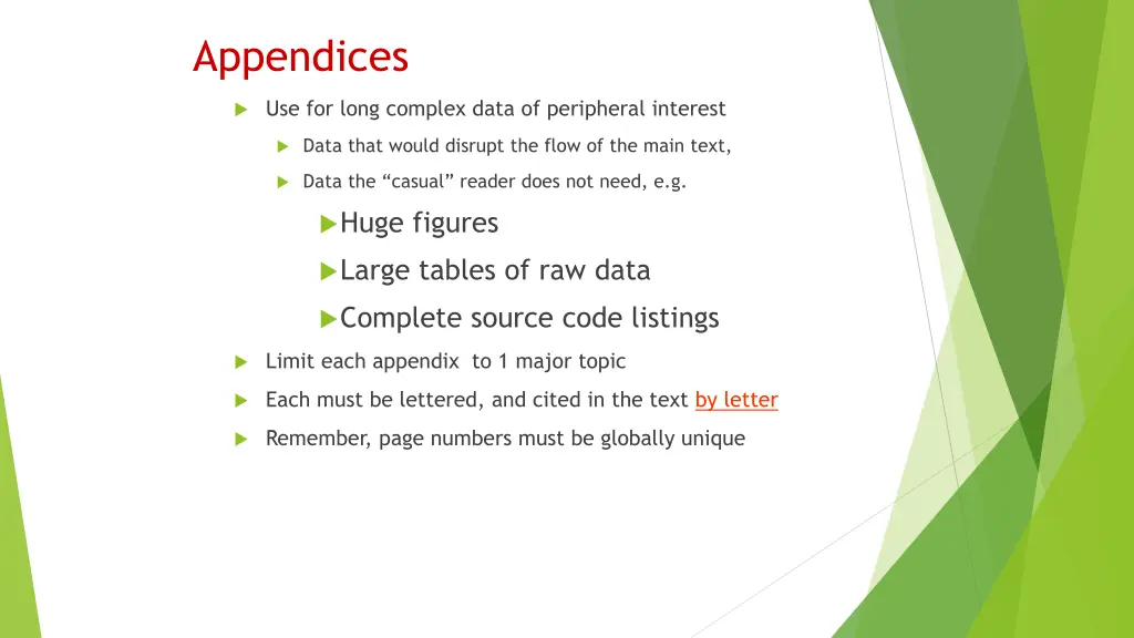 appendices