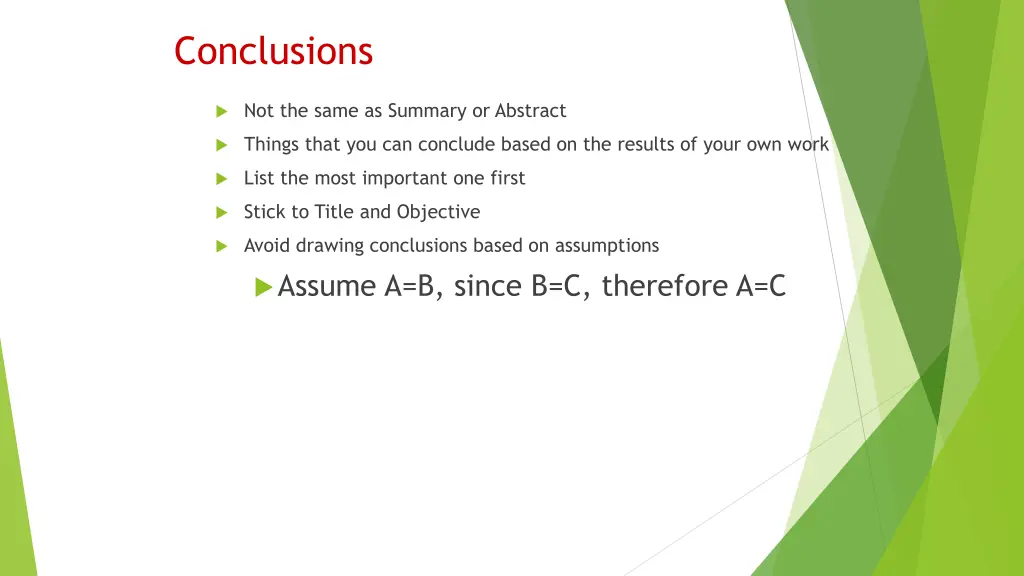 conclusions