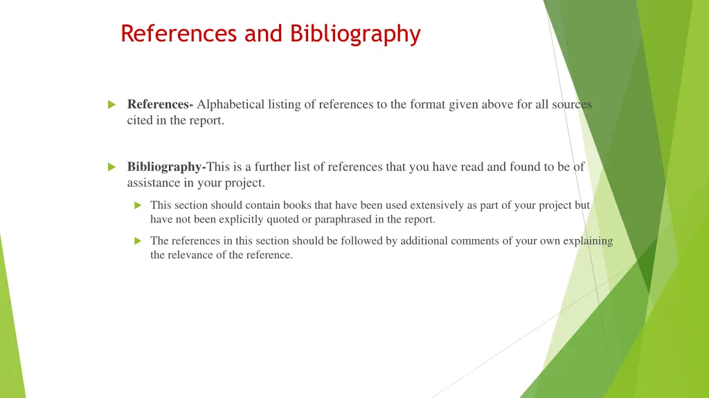 references and bibliography