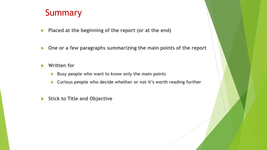 summary