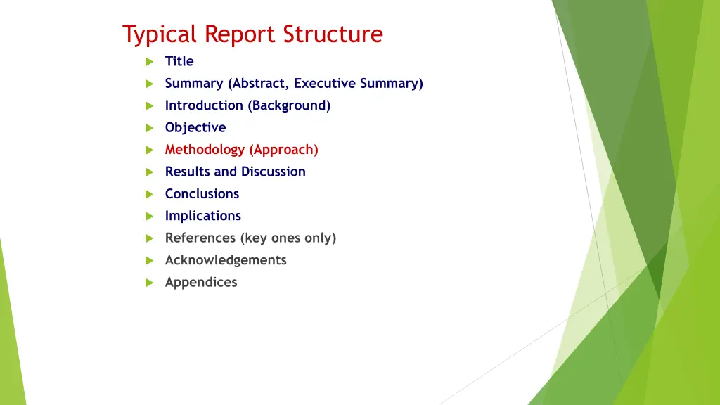 typical report structure