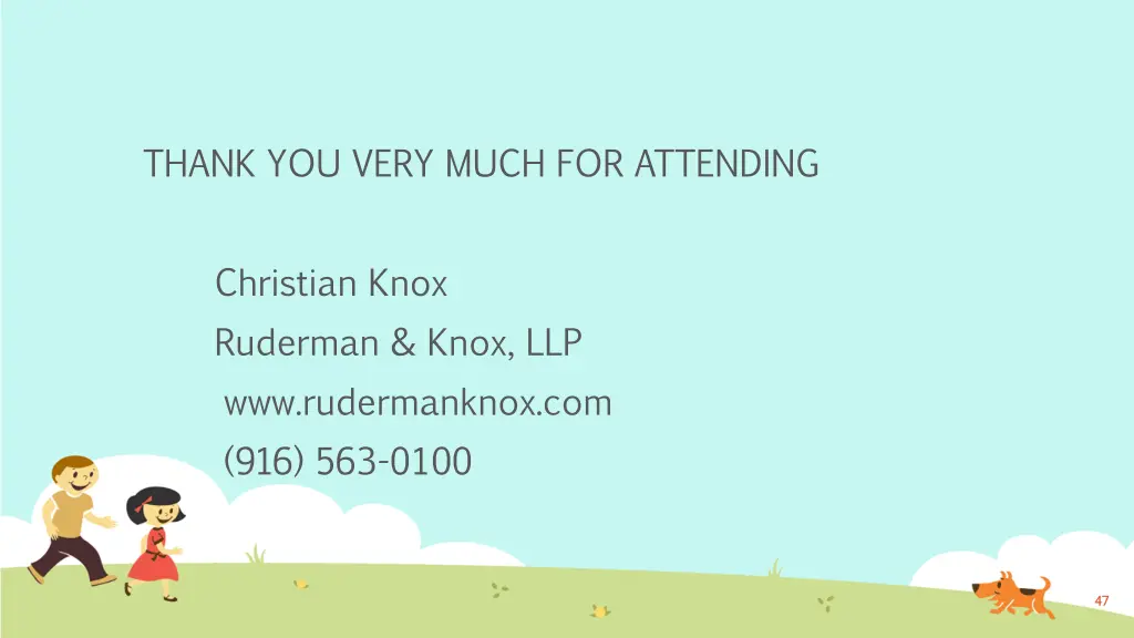 thank you very much for attending