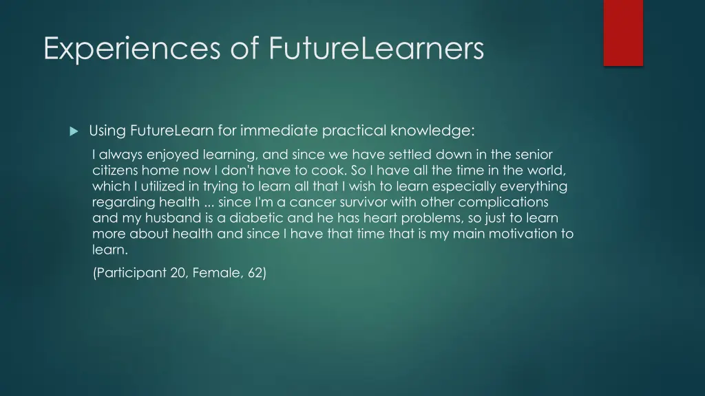 experiences of futurelearners 2