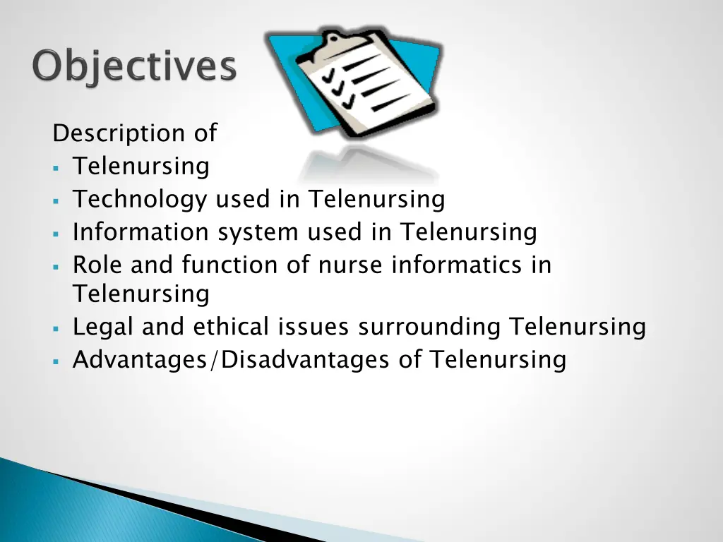 description of telenursing technology used
