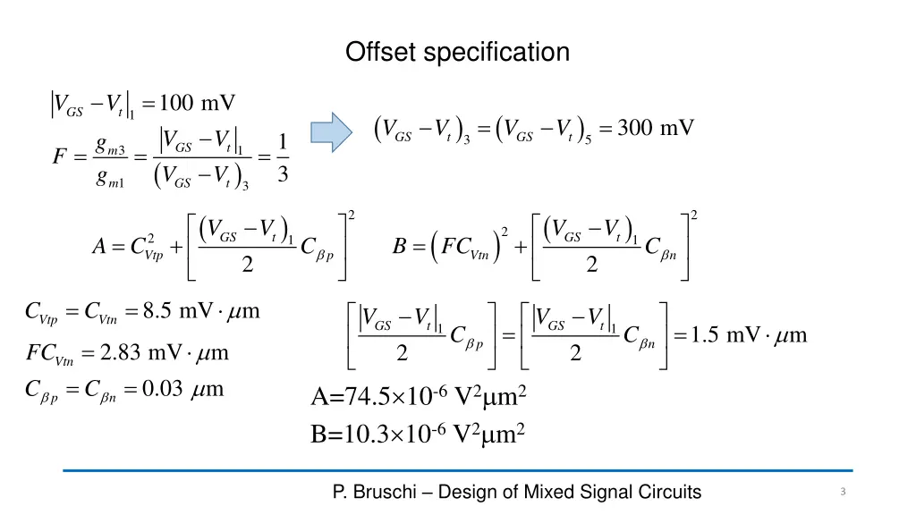offset specification 1