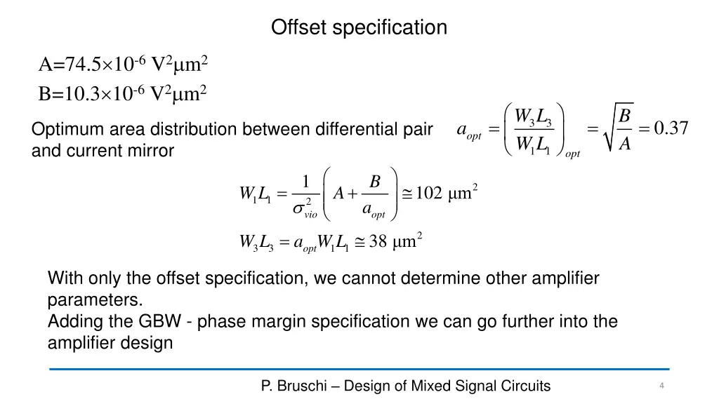 offset specification 2
