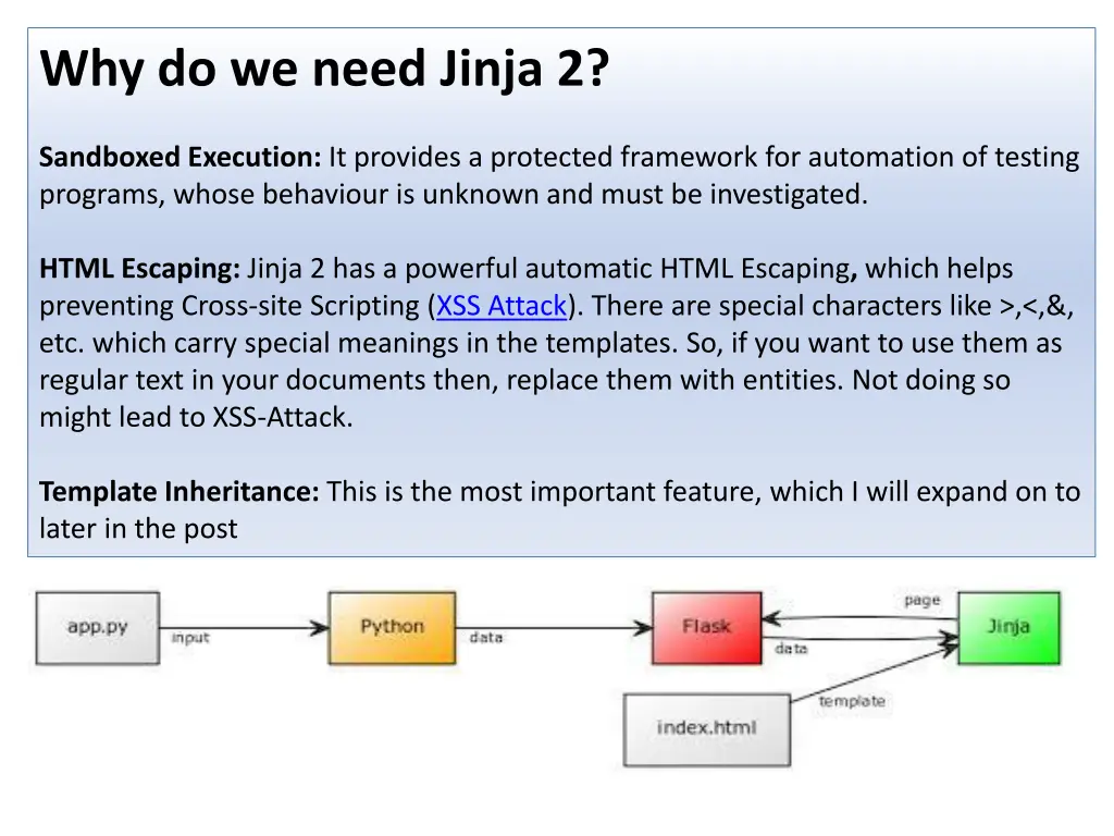 why do we need jinja 2
