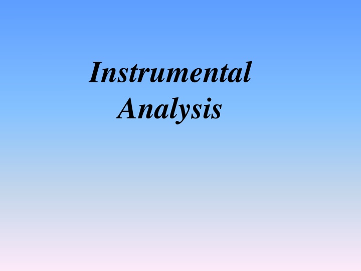 instrumental analysis