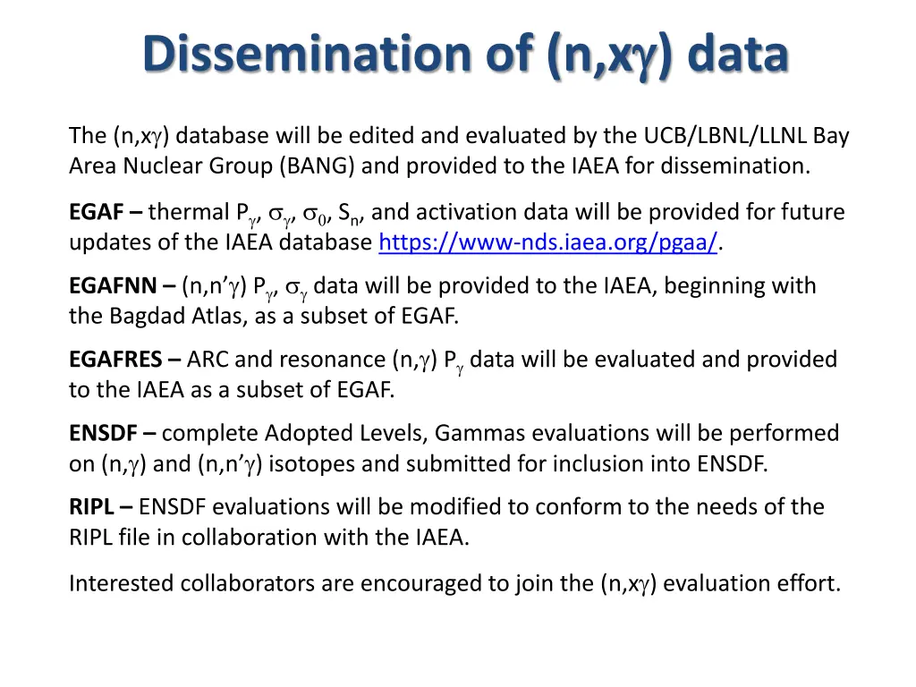 dissemination of n x data
