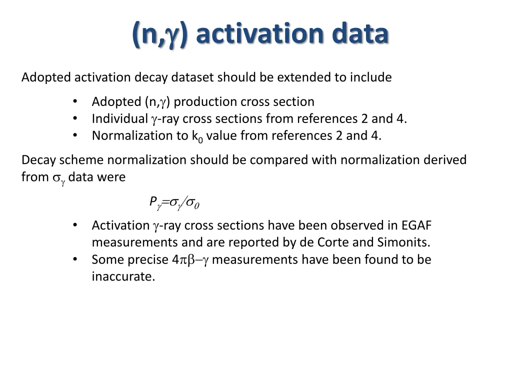 n activation data
