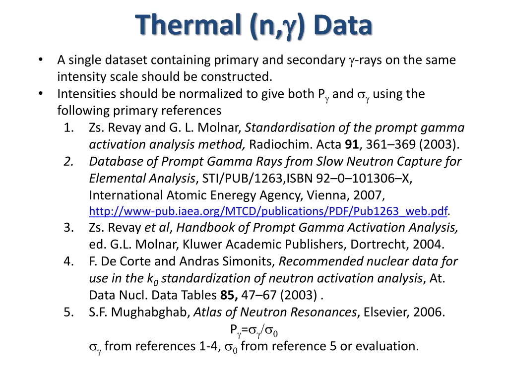thermal n data
