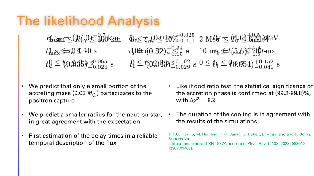 the likelihood analysis 1