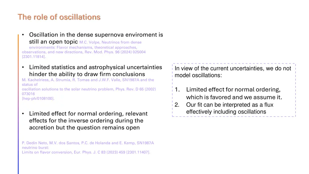 the role of oscillations