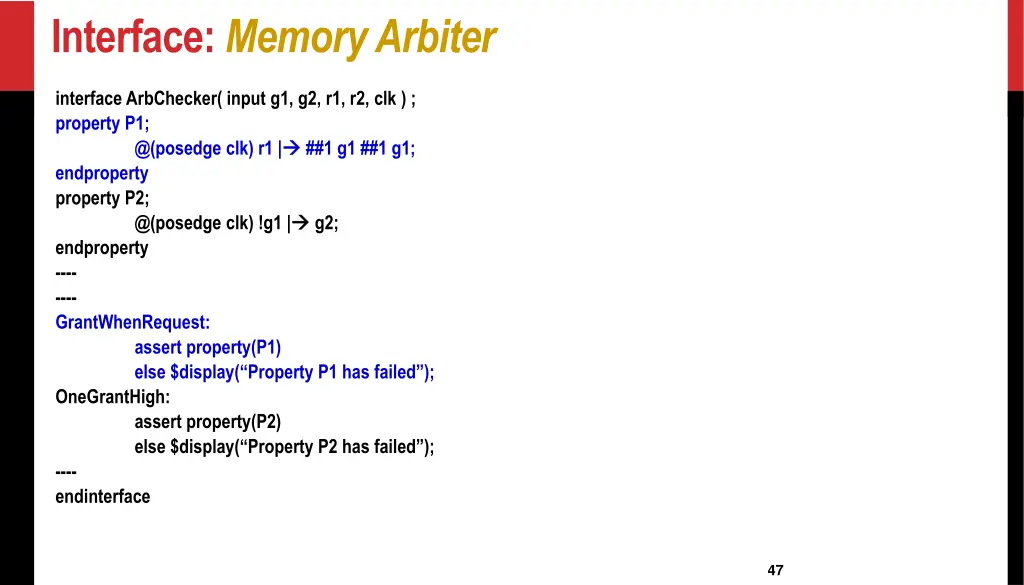 interface memory arbiter