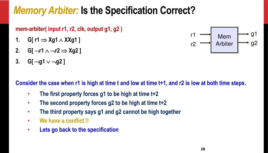 memory arbiter is the specification correct