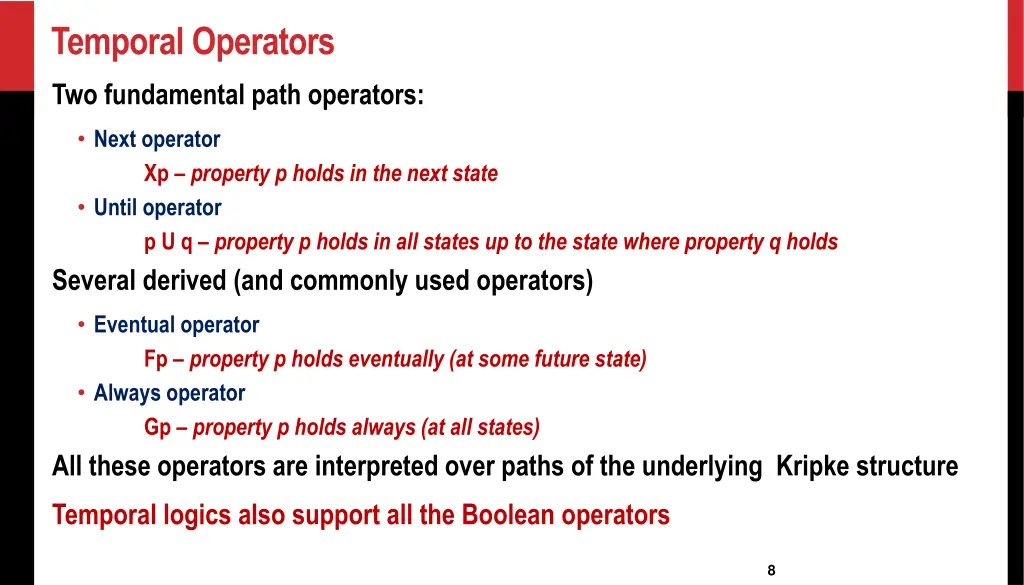 temporal operators