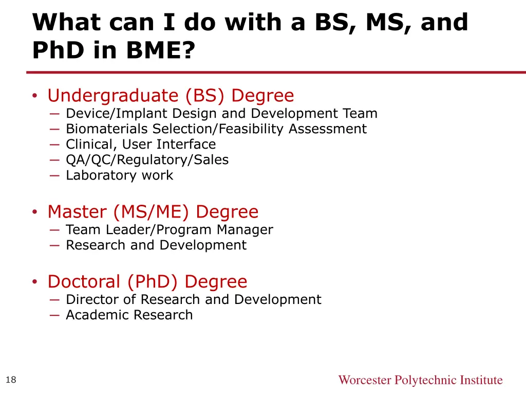 what can i do with a bs ms and phd in bme