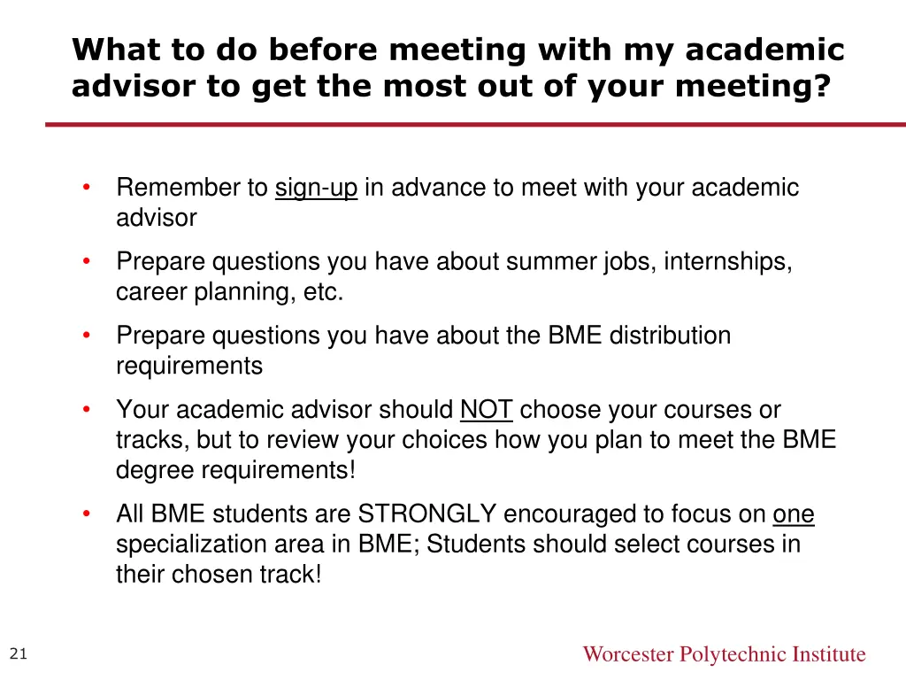 what to do before meeting with my academic 2