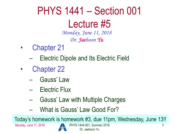 phys 1441 section 001 lecture 5 monday june