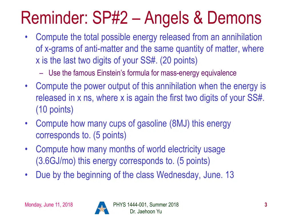 reminder sp 2 angels demons compute the total