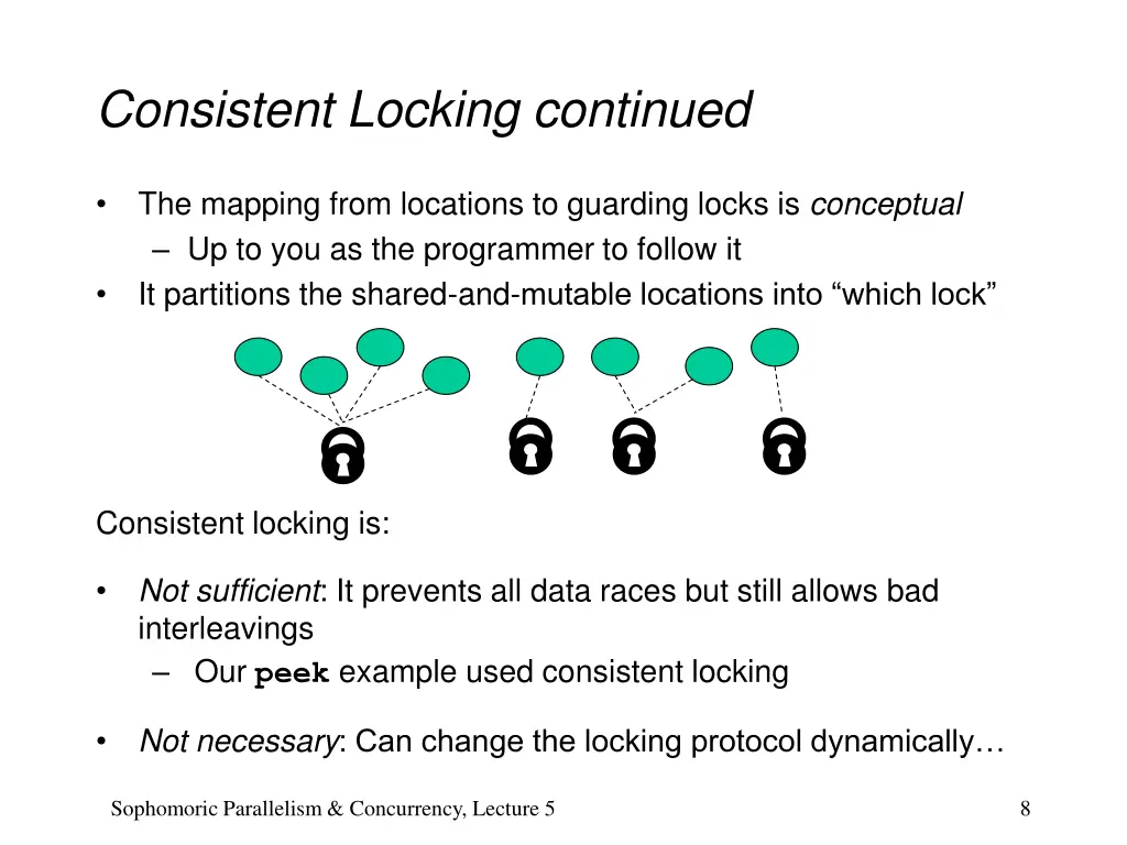consistent locking continued