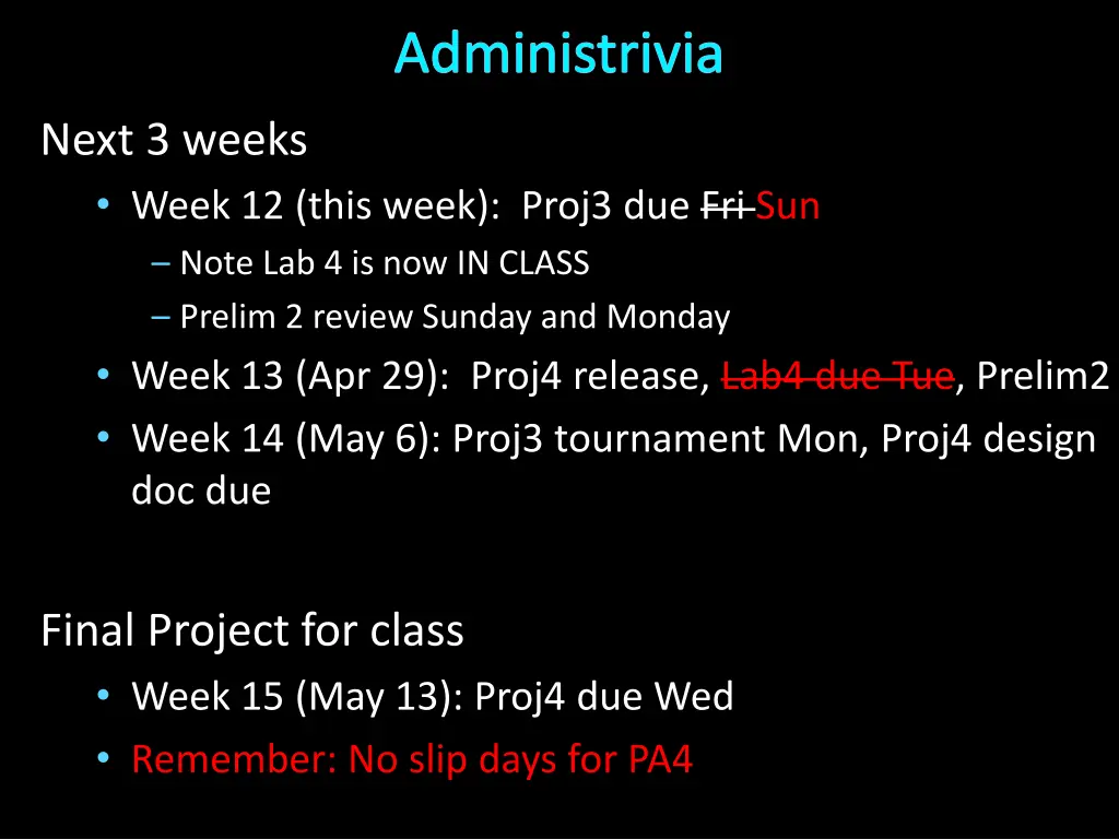 administrivia