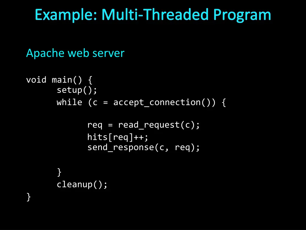 example multi threaded program