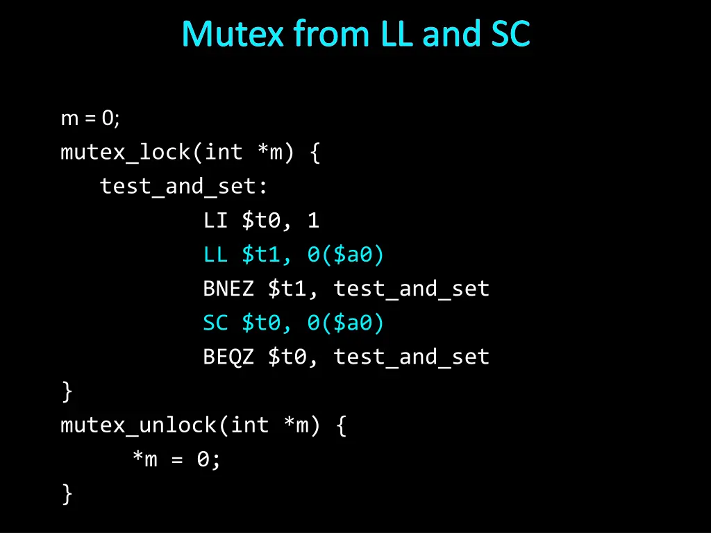 mutex from ll and sc 2