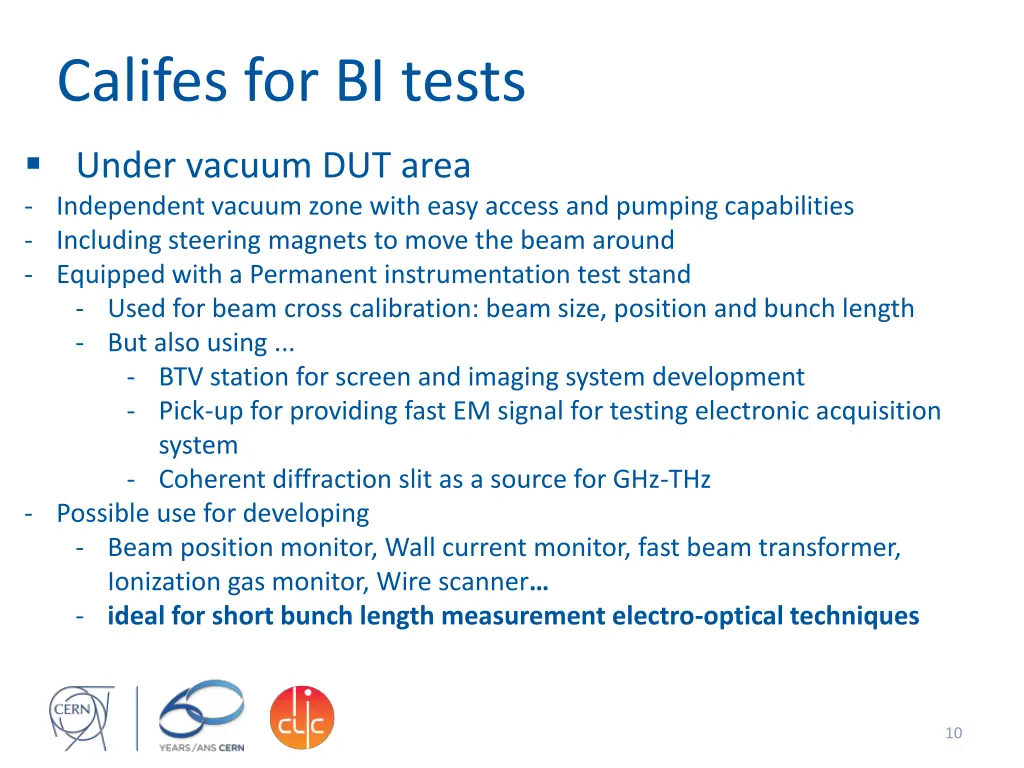 califes for bi tests 1