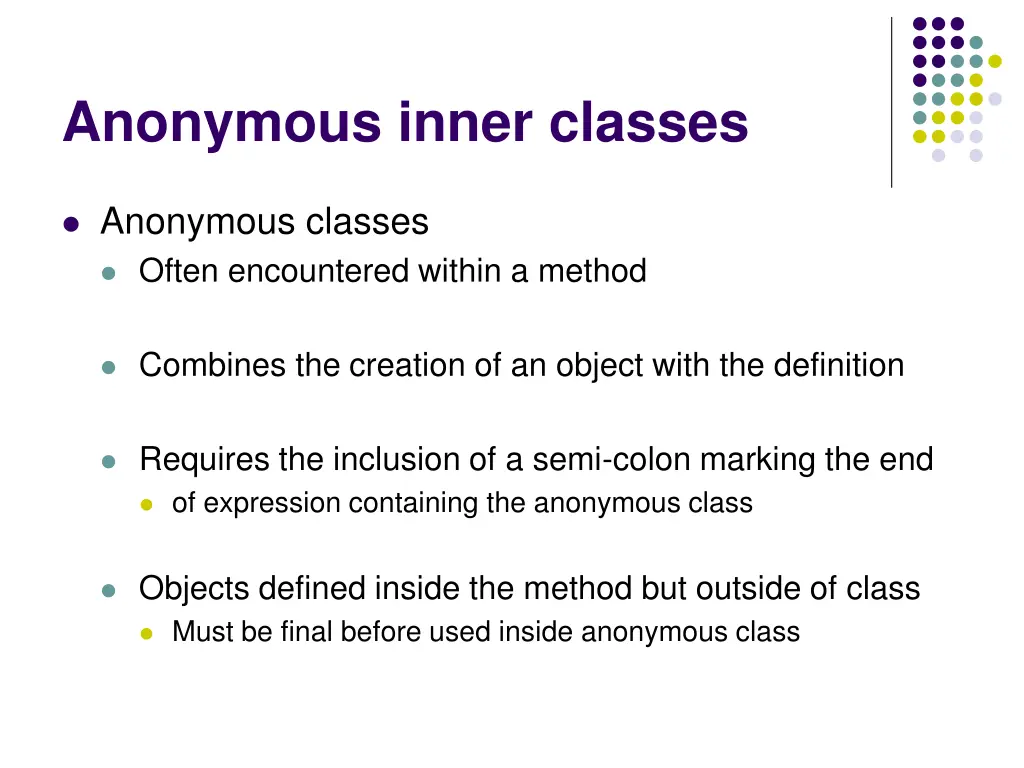 anonymous inner classes