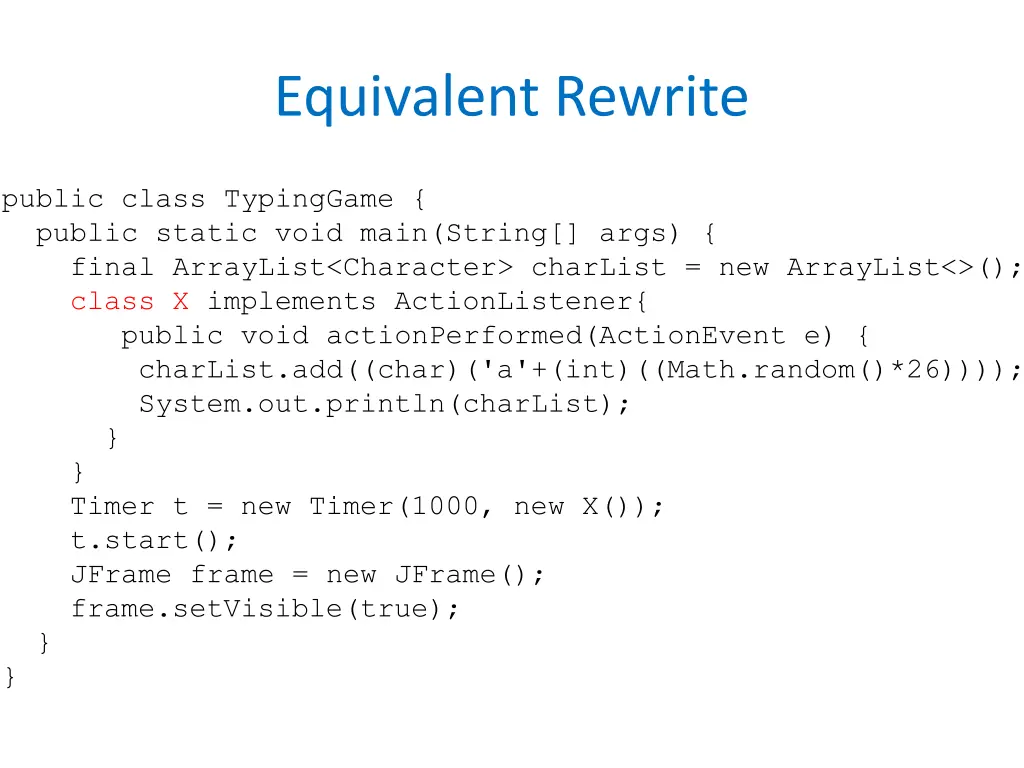 equivalent rewrite