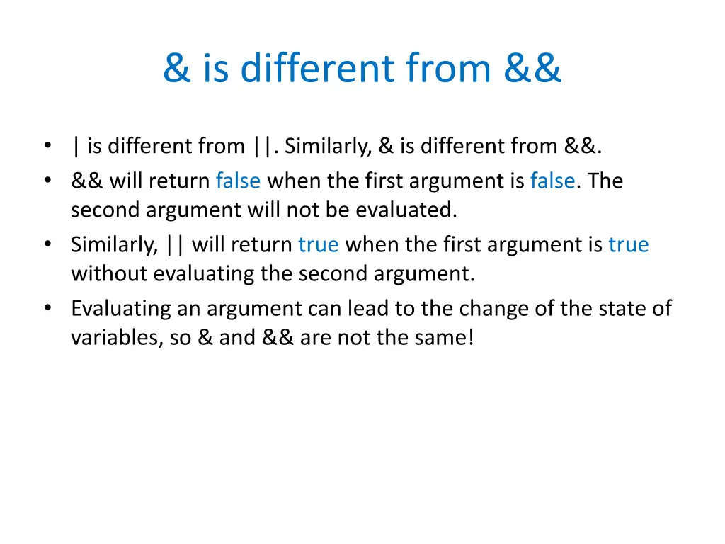 is different from