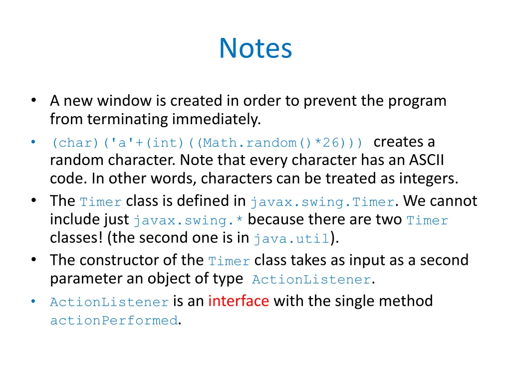 notes