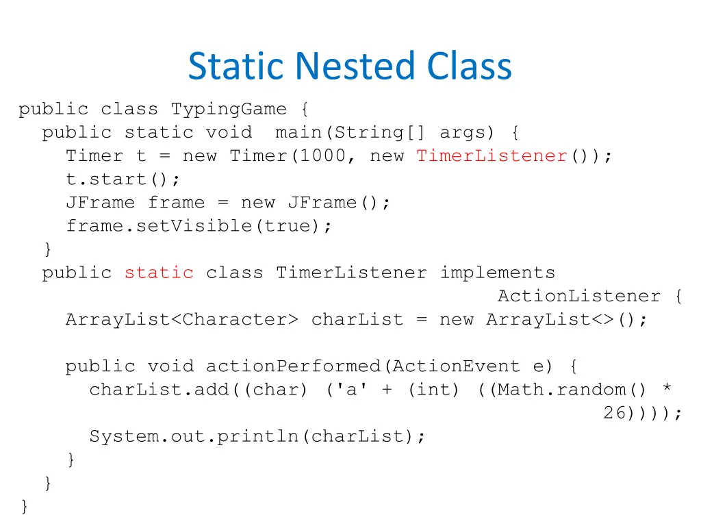 static nested class