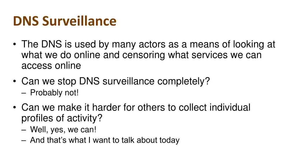 dns surveillance