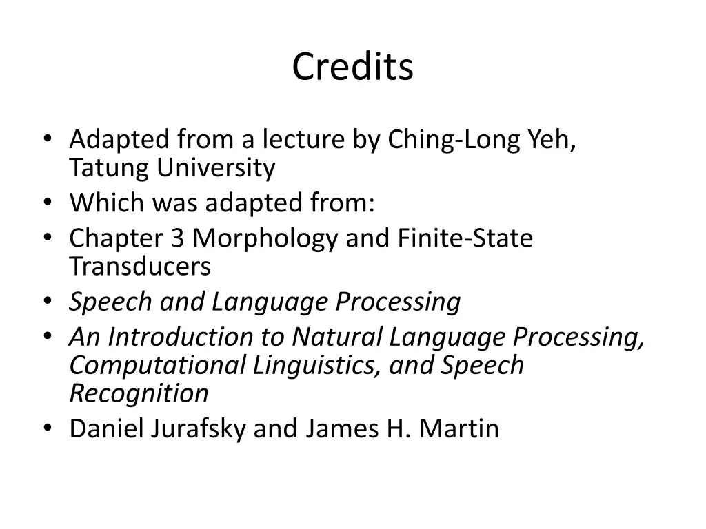 credits