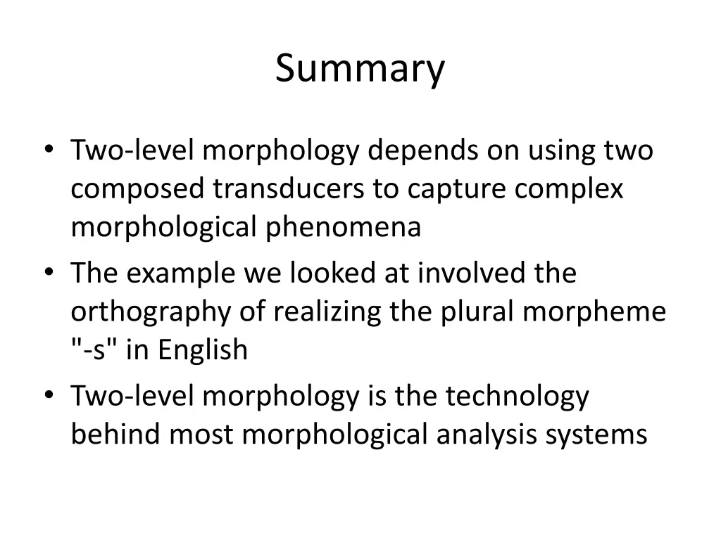 summary