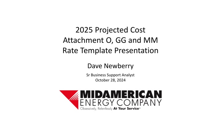 2025 projected cost attachment o gg and mm rate