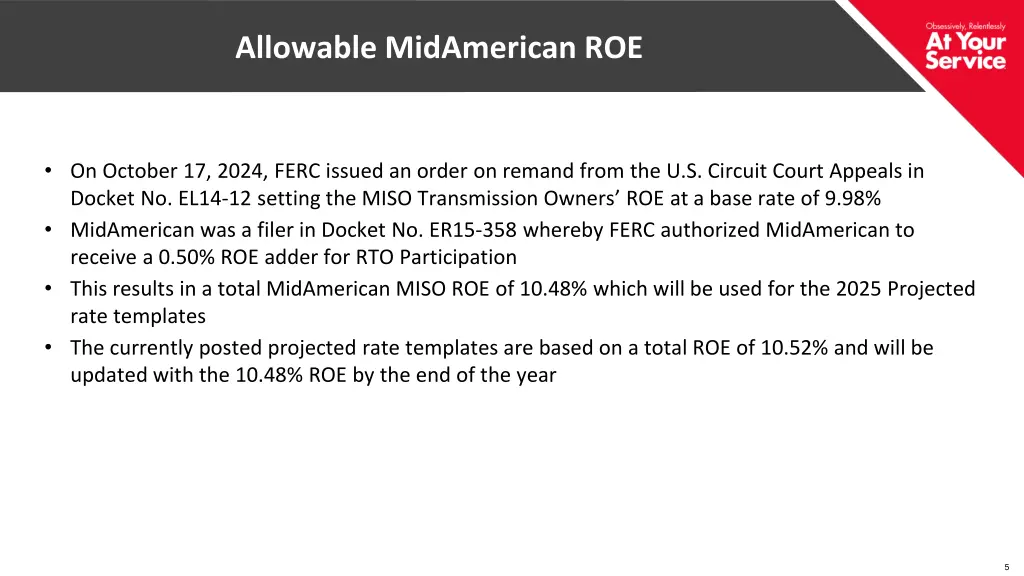 allowable midamerican roe