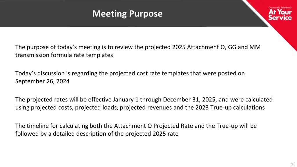 meeting purpose