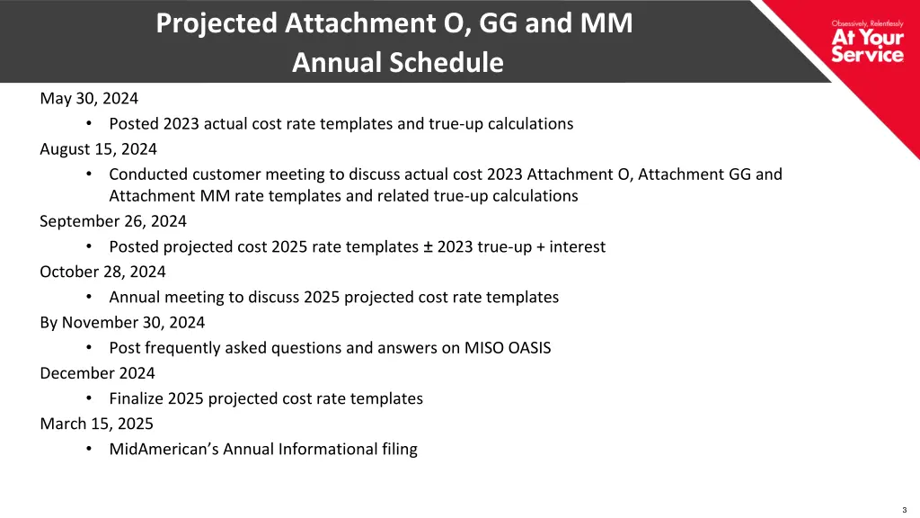 projected attachment o gg and mm annual schedule