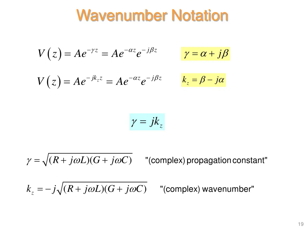 wavenumber notation
