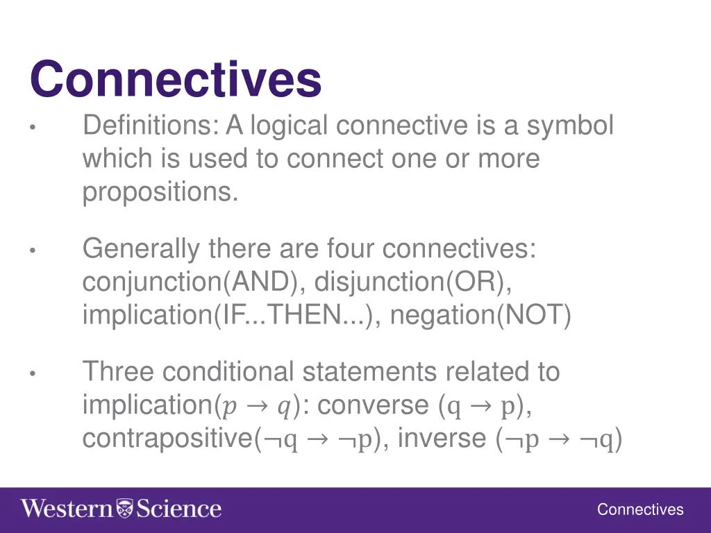 connectives definitions a logical connective