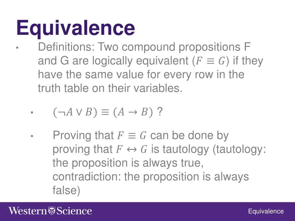 equivalence definitions two compound propositions