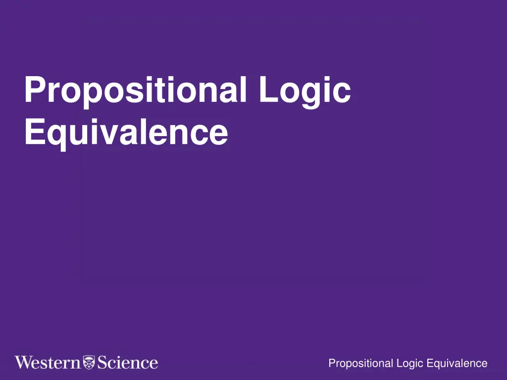 propositional logic equivalence