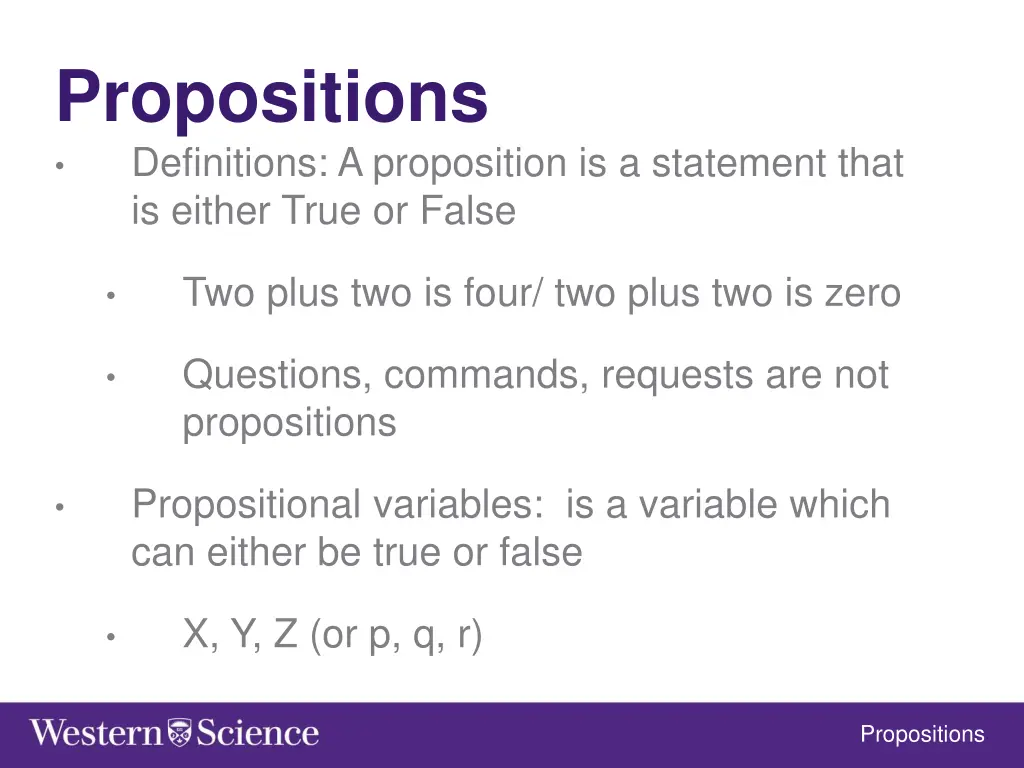 propositions definitions a proposition