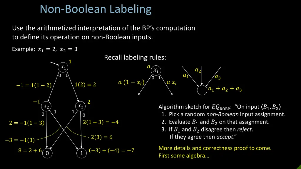non boolean labeling