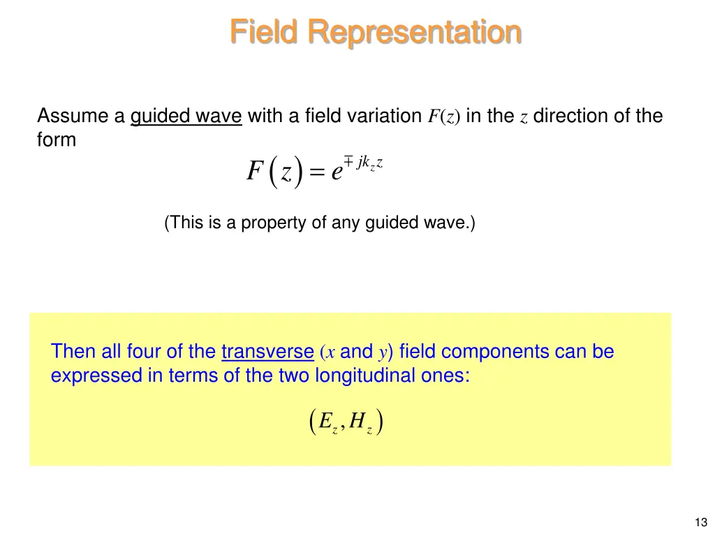 field representation