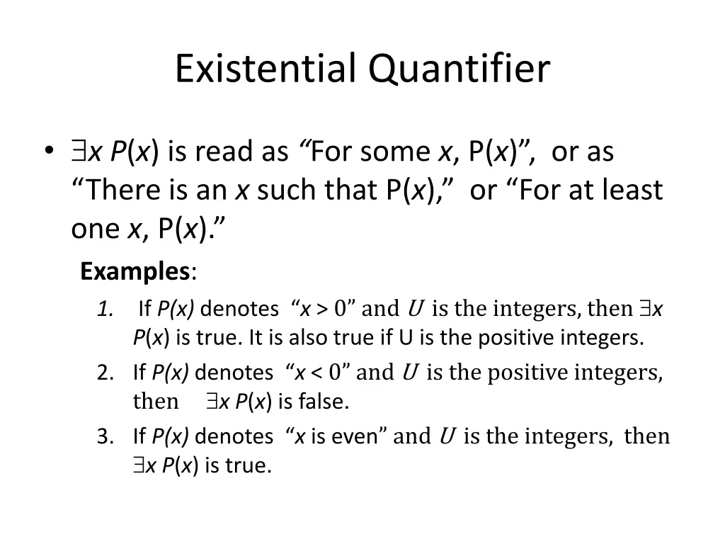 existential quantifier